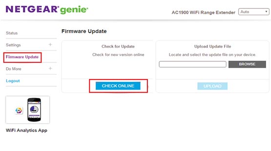 netgear eax14 firmware update