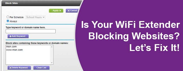 Is Your WiFi Extender Blocking Websites